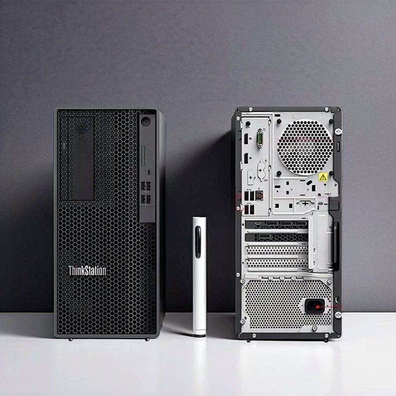Lenovo ThinkStation P350 Tower - vues avant et arrière