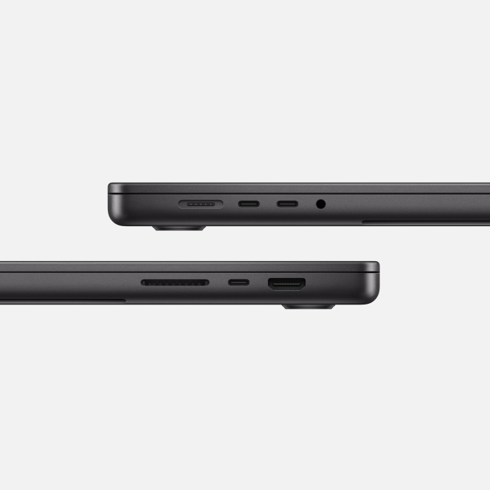 MacBook Pro 14 pouces M3 Pro A2992 Noir sidéral - connectiques